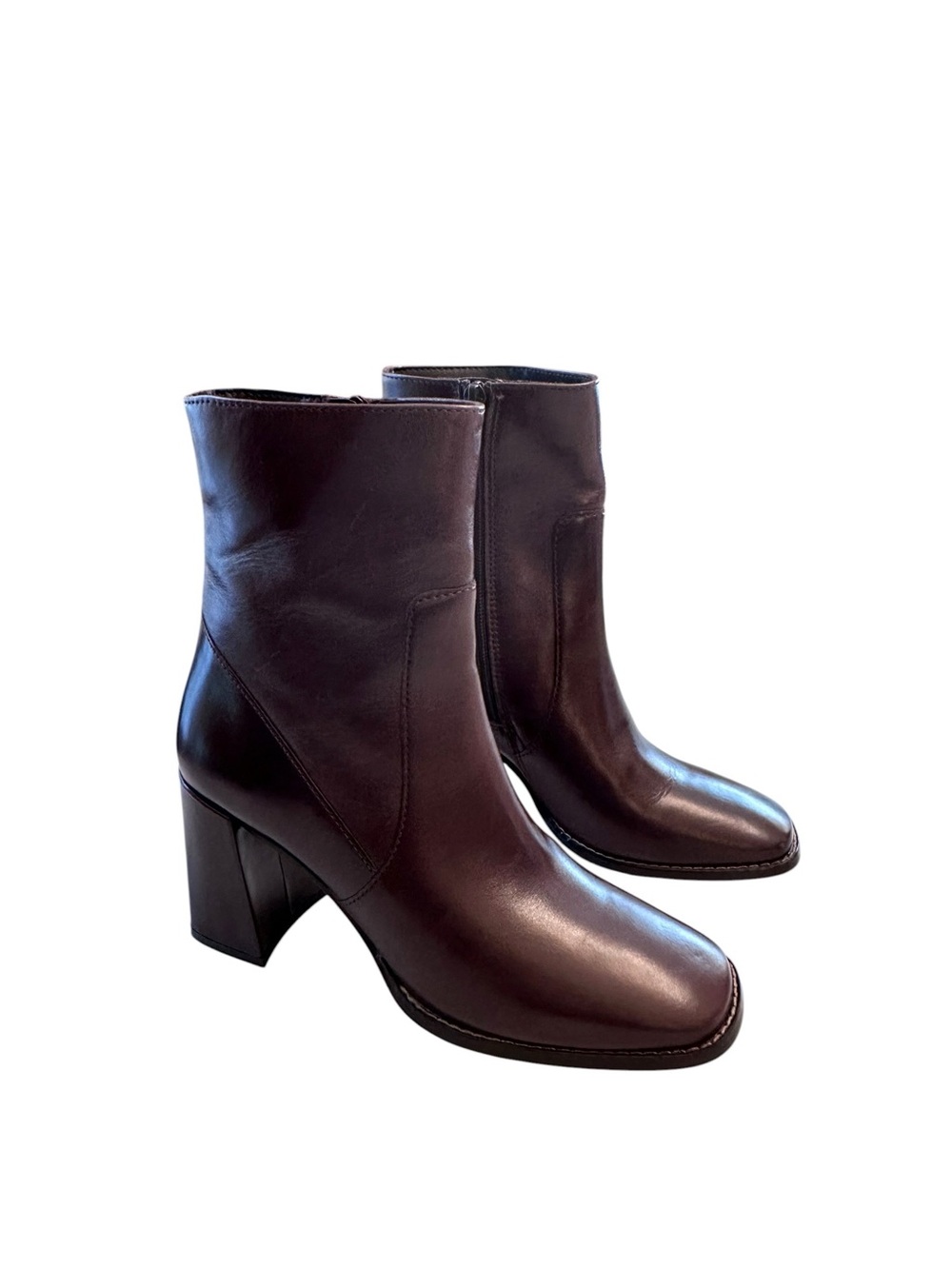 Tahari Chocolate Brown Leather Joni Boots - Picture 2 of 11